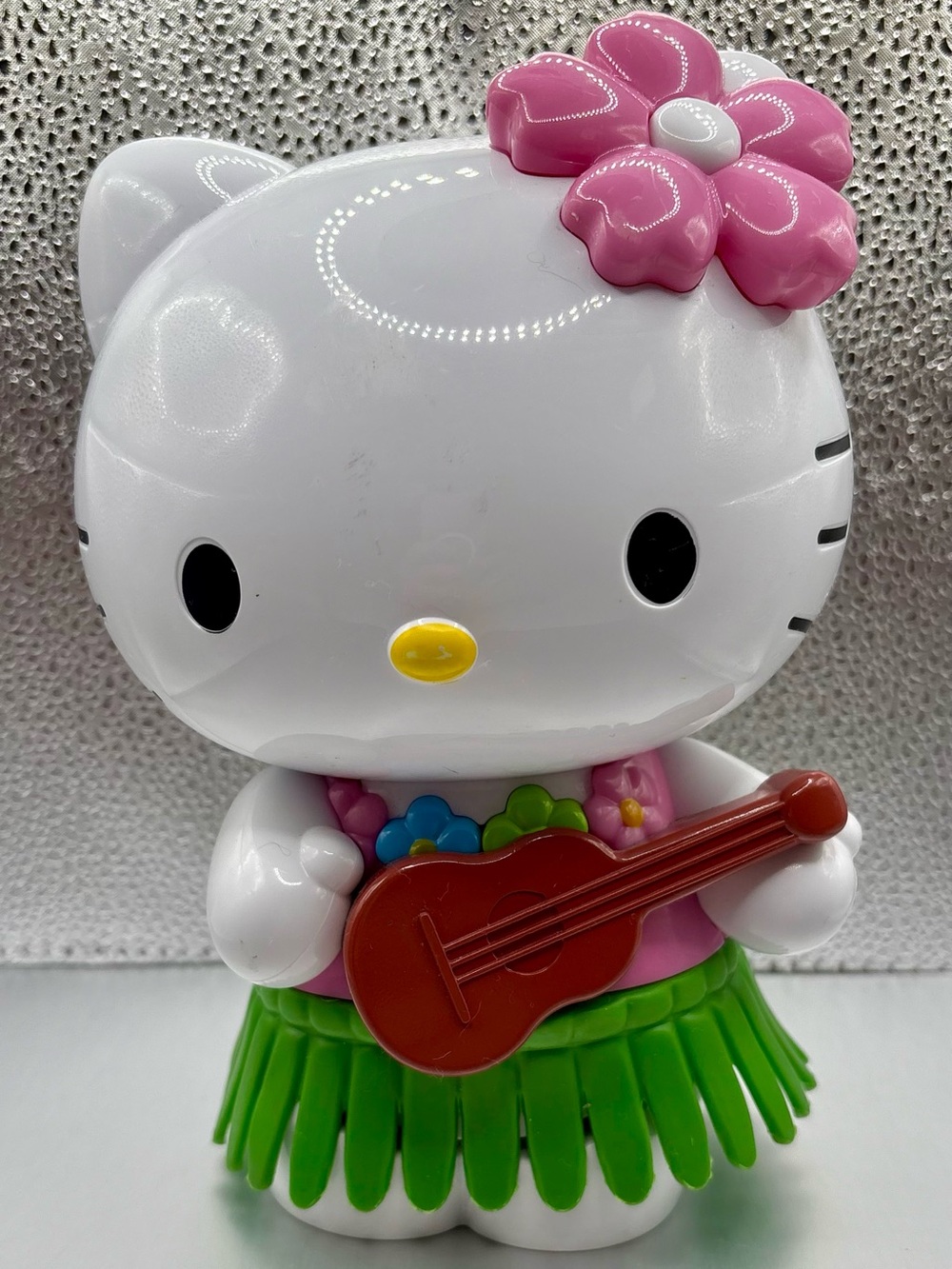Sanrio Hello Kitty White & Pink Hula Dancing w/Guitar 7.5” Figure by Hello Kitty